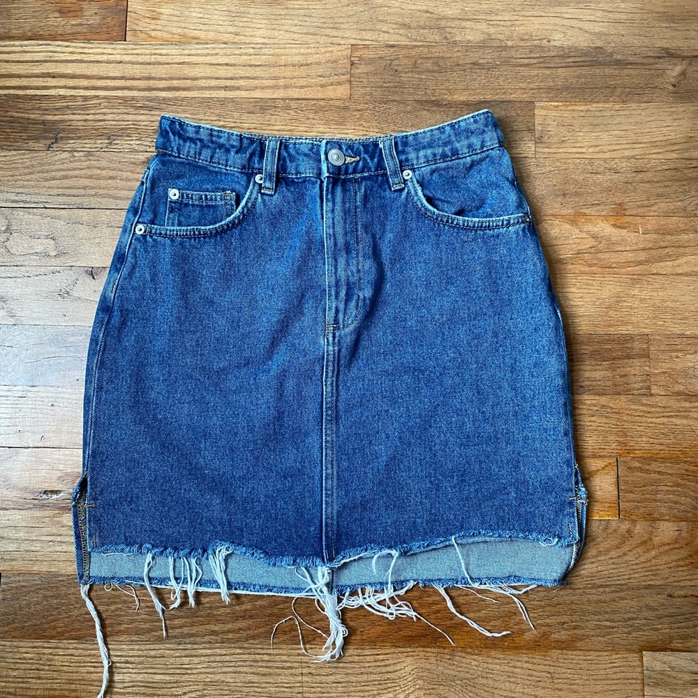 Denim Blue Skirt Mid Length Womens 6